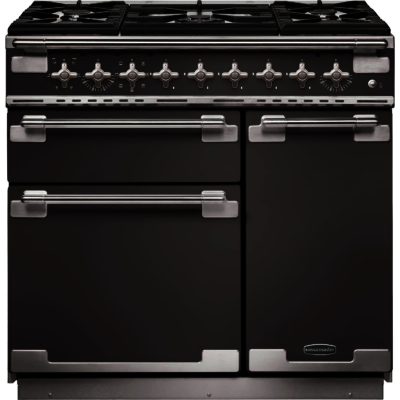 Rangemaster Elise 90cm Dual Fuel 108470 Range Cooker in Slate & Chrome Rangemaster Elise 90cm Dual Fuel 108470 Range Cooker in Slate & Chrome